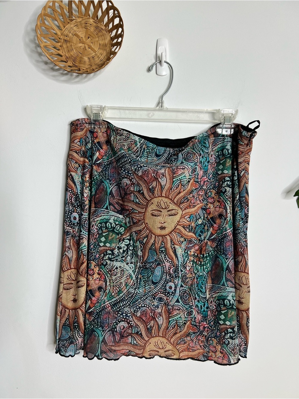SHEIN Celestial Print Skirt Size L-XL